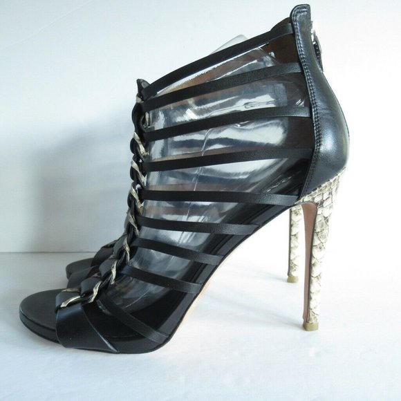 SOLD Coach Josey Heels Snake Python Stiletto Gladiator - Picture 2 of 8